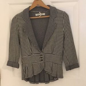 Checkered Kimchi Blue Peplum Jacket/Blazer